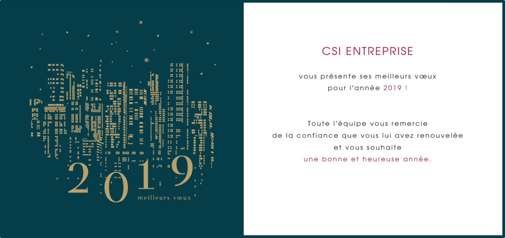 BONNE ANNÉE 2019