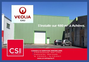 Location par GIE VEOLIA de 480 m² d'activités à Achères